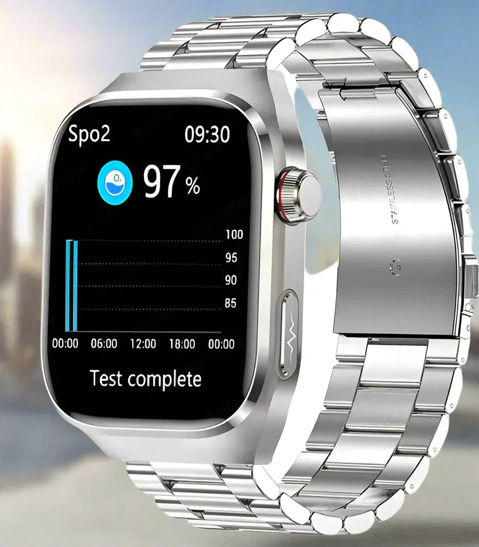 Montre Connectée Santé avec Suivi ECG | Écran AMOLED 2,04 Pouces Étanche
