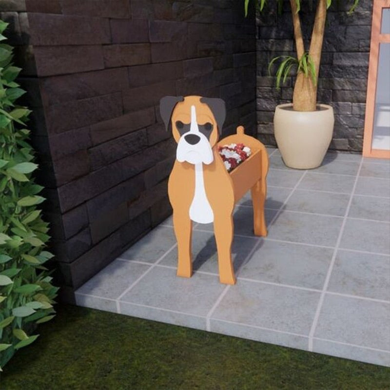 Pot de Fleurs Thème Chiens | Décoratif et Durable pour Intérieur/Extérieur