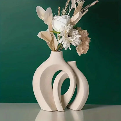 Vases en Céramique Moderne | Ensemble Élégant pour Décoration Intérieure