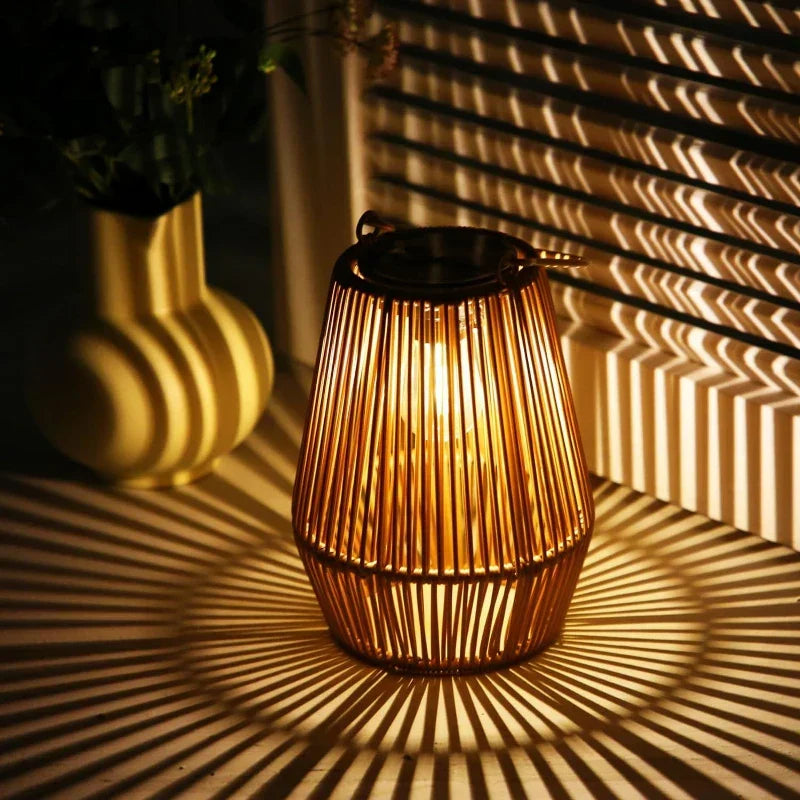 Brehn | Lampes de jardin tissées à la main solaires extérieures | Luminaires paysagers étanches pour décoration de villa et de terrasse - Alpho