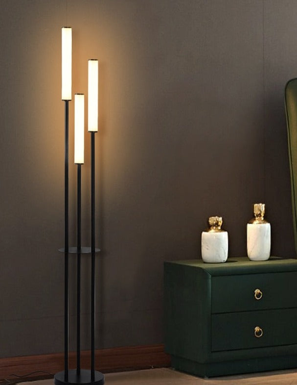 Lampe sur Pied Dimmable avec Étagère | Éclairage Pratique et Design Élégant