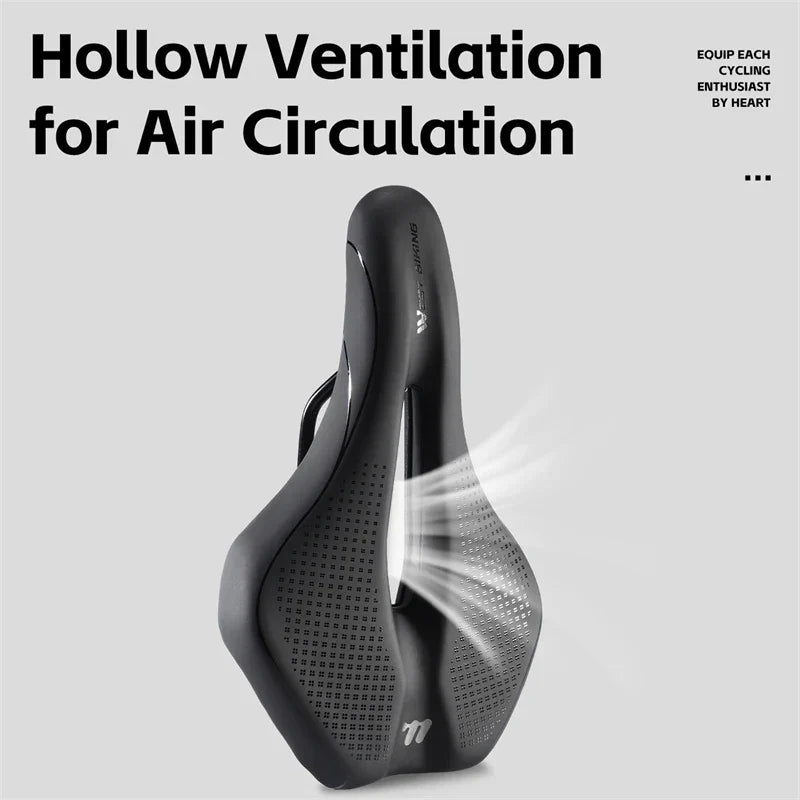 Selle de Vélo Antichoc Confortable | Coussin en Cuir Antidérapant et Léger