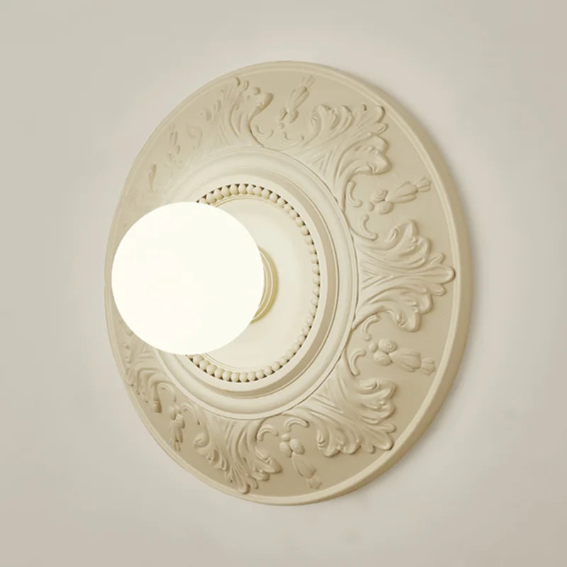 Lampe Vintage Ronde Blanche | Éclairage Rétro pour Intérieurs Sophistiqués