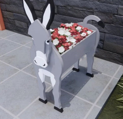Pot de Fleurs Animal de Ferme | PVC Durable et Résistant aux Intempéries