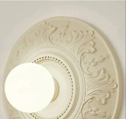Lampe Vintage Ronde Blanche | Éclairage Rétro pour Intérieurs Sophistiqués
