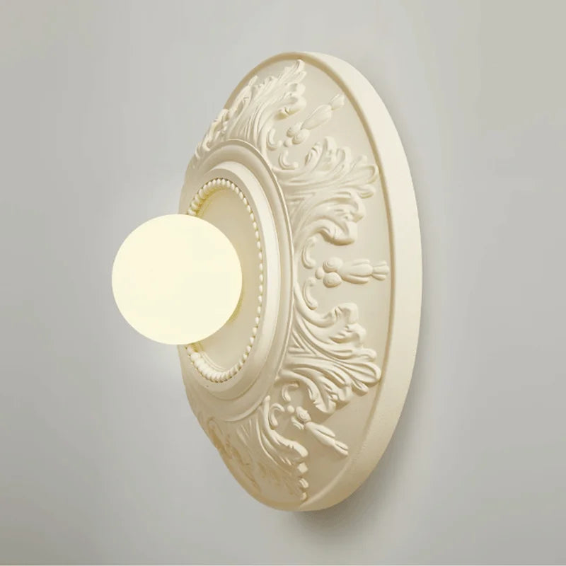 Lampe Vintage Ronde Blanche | Éclairage Rétro pour Intérieurs Sophistiqués