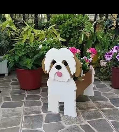 Pot de Fleurs Thème Chiens | Décoratif et Durable pour Intérieur/Extérieur