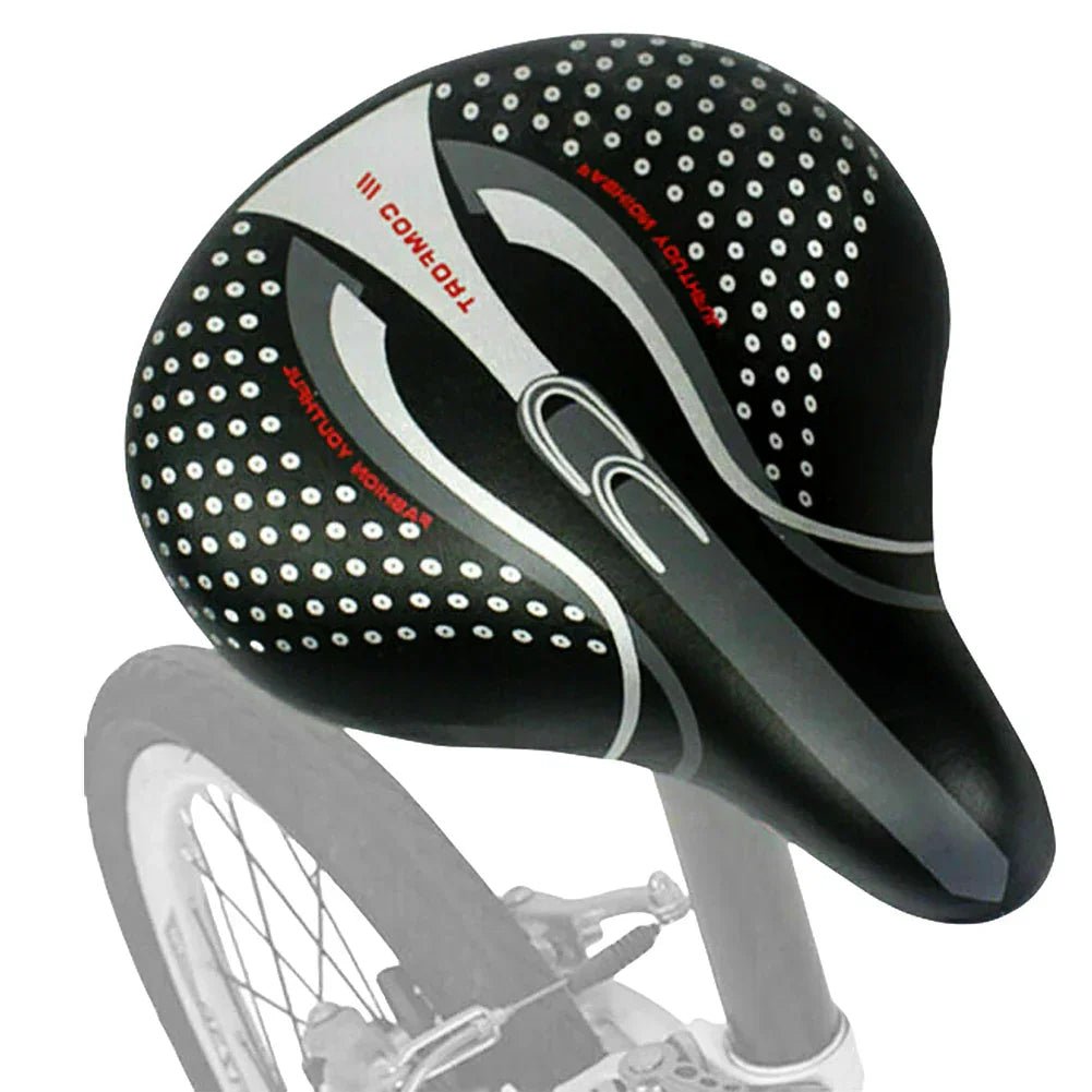 Selle de Vélo Confortable Extra Large | Rembourrage en Cuir PU et Absorption des Chocs