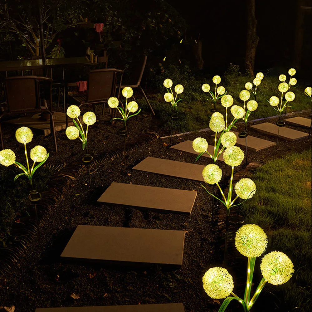 Lumières Solaire de Jardin | Éclairage Décoratif en Pissenlit