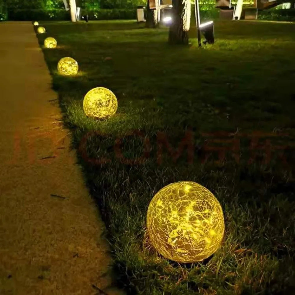 Lampe Solaire de Jardin en Cristal | Éclairage Automatique et Économe en Énergie