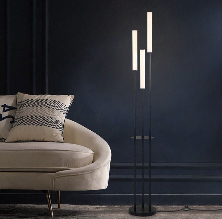 Lampe sur Pied Dimmable avec Étagère | Éclairage Pratique et Design Élégant