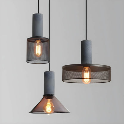 Lampe Suspendue Industrielle en Béton | Design Unique et Éclairage LED Efficace