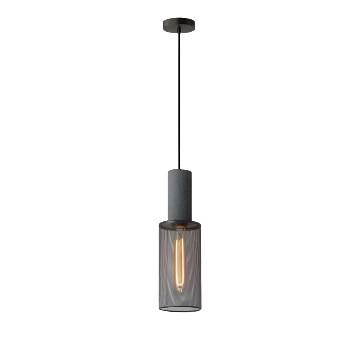 Lampe Suspendue Industrielle en Béton | Design Unique et Éclairage LED Efficace