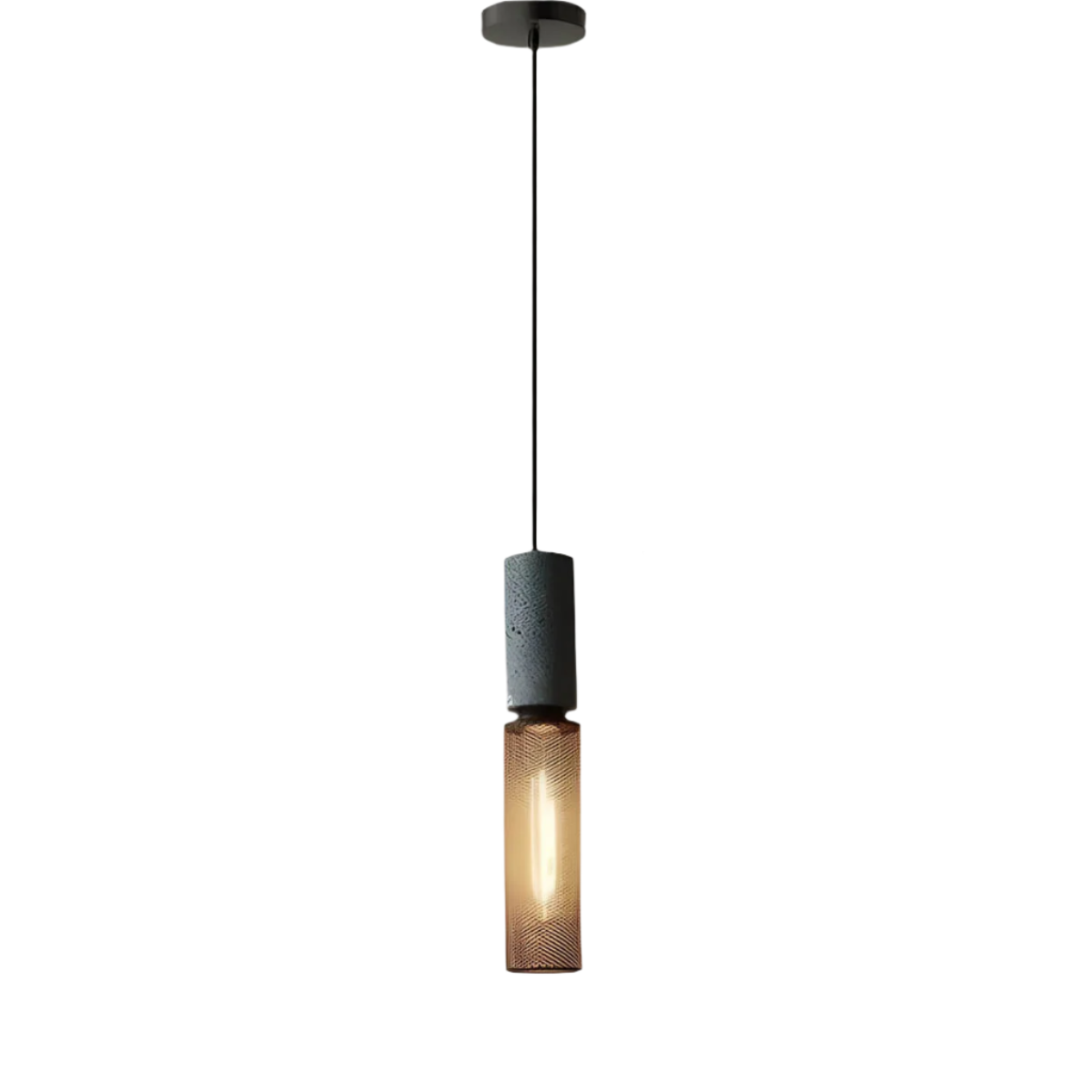 Lampe Suspendue Industrielle en Béton | Design Unique et Éclairage LED Efficace