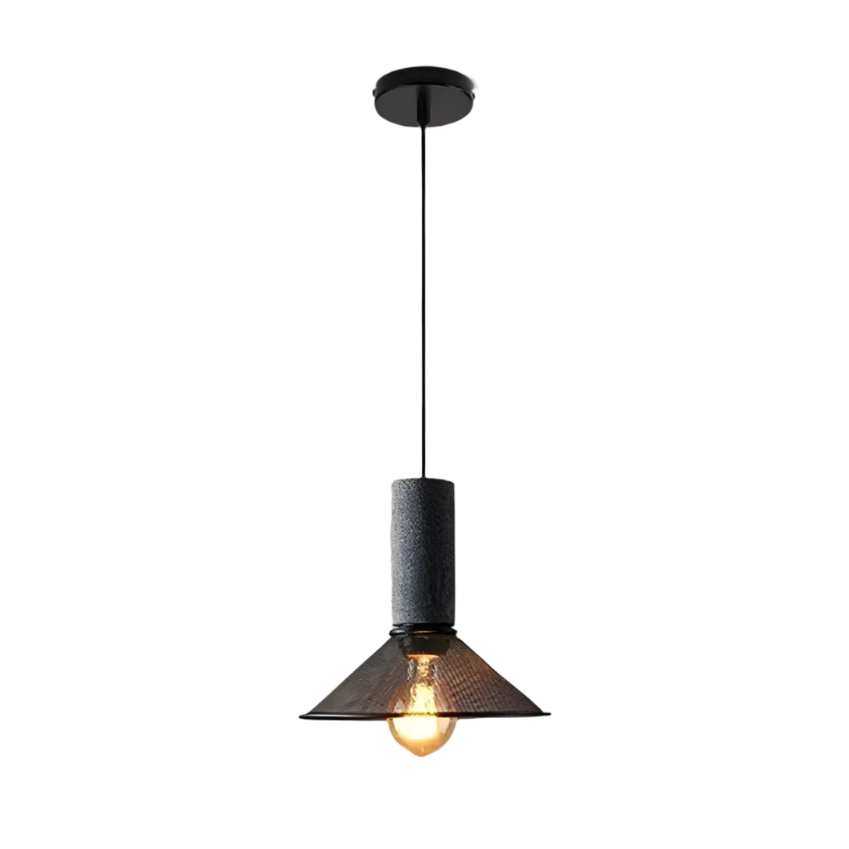 Lampe Suspendue Industrielle en Béton | Design Unique et Éclairage LED Efficace