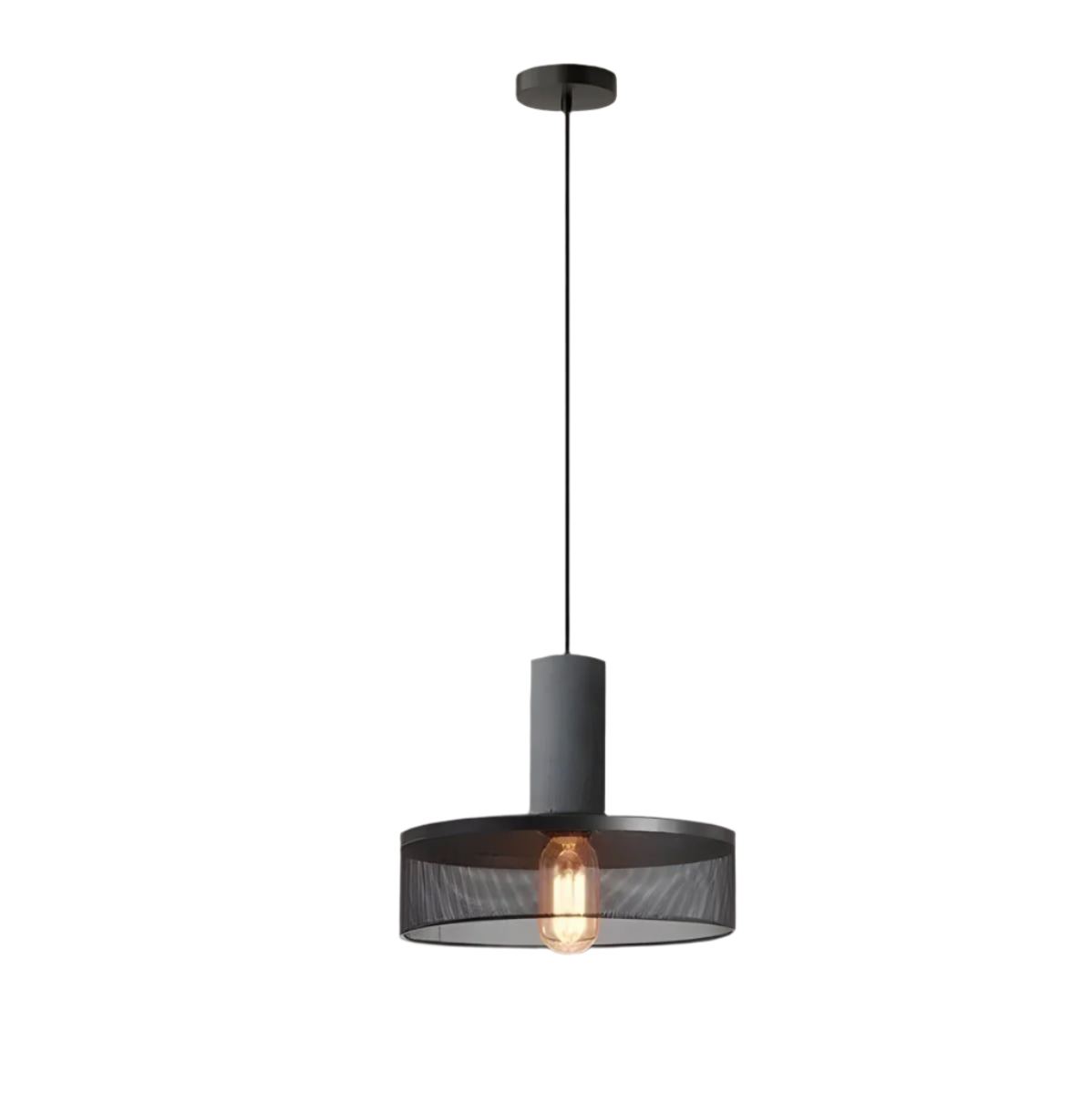 Lampe Suspendue Industrielle en Béton | Design Unique et Éclairage LED Efficace