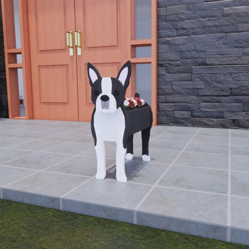 Pot de Fleurs Thème Chiens | Décoratif et Durable pour Intérieur/Extérieur