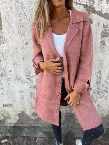 Manteau Long en Laine Mélangée | Élégance et Confort au Quotidien