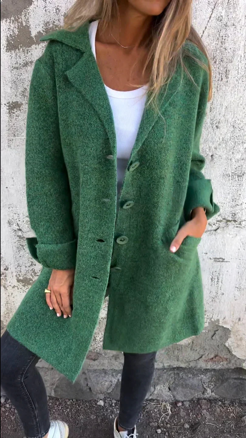 Manteau Long en Laine Mélangée | Élégance et Confort au Quotidien