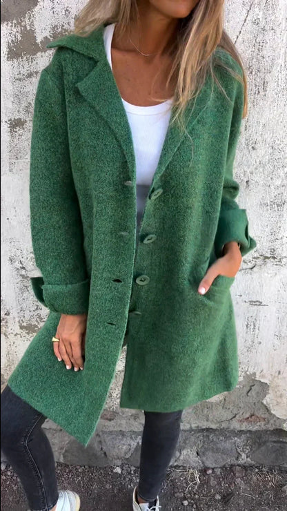 Manteau Long en Laine Mélangée | Élégance et Confort au Quotidien