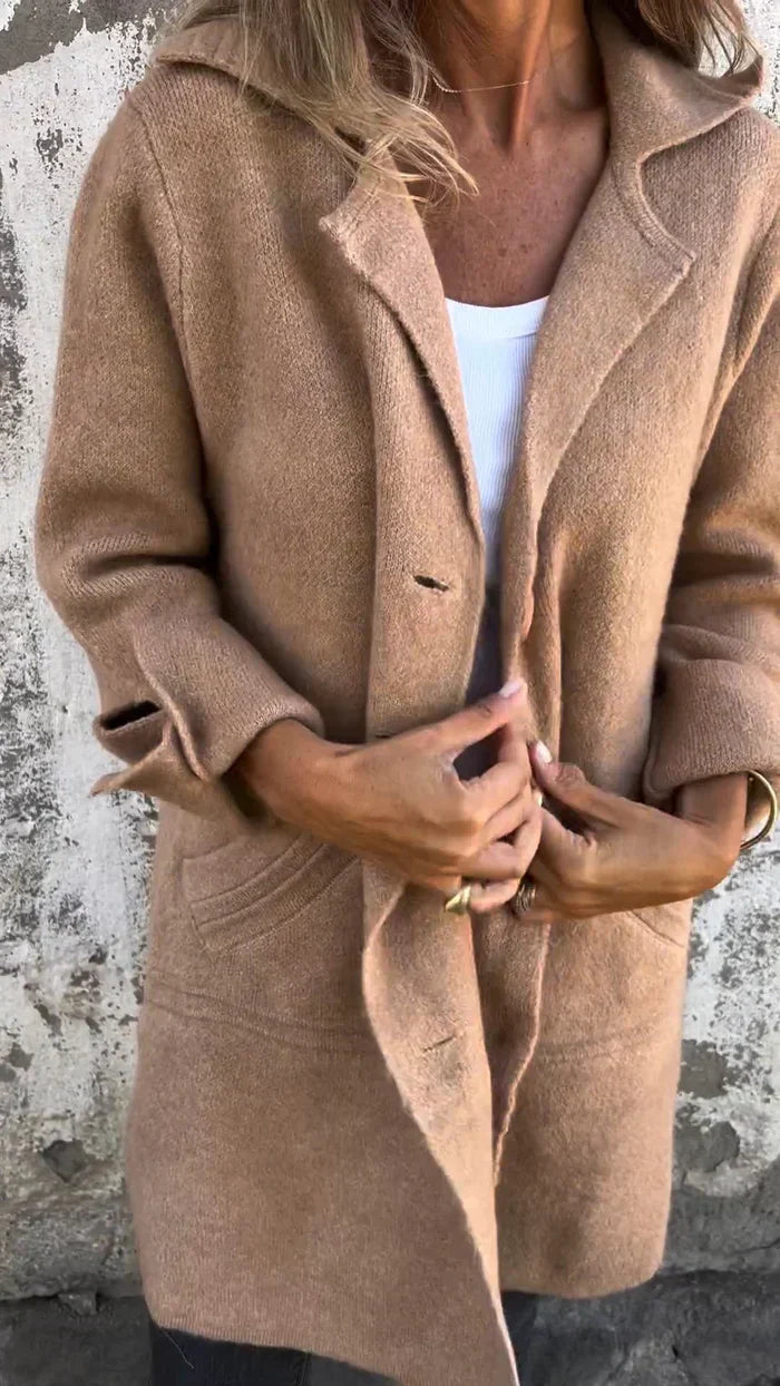 Manteau Long en Laine Mélangée | Élégance et Confort au Quotidien