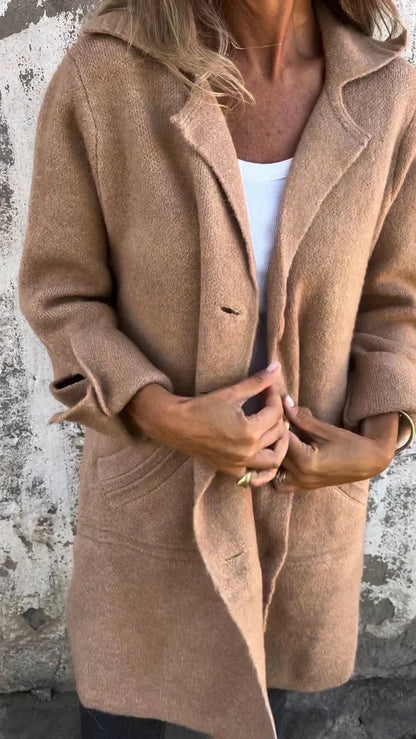 Manteau Long en Laine Mélangée | Élégance et Confort au Quotidien