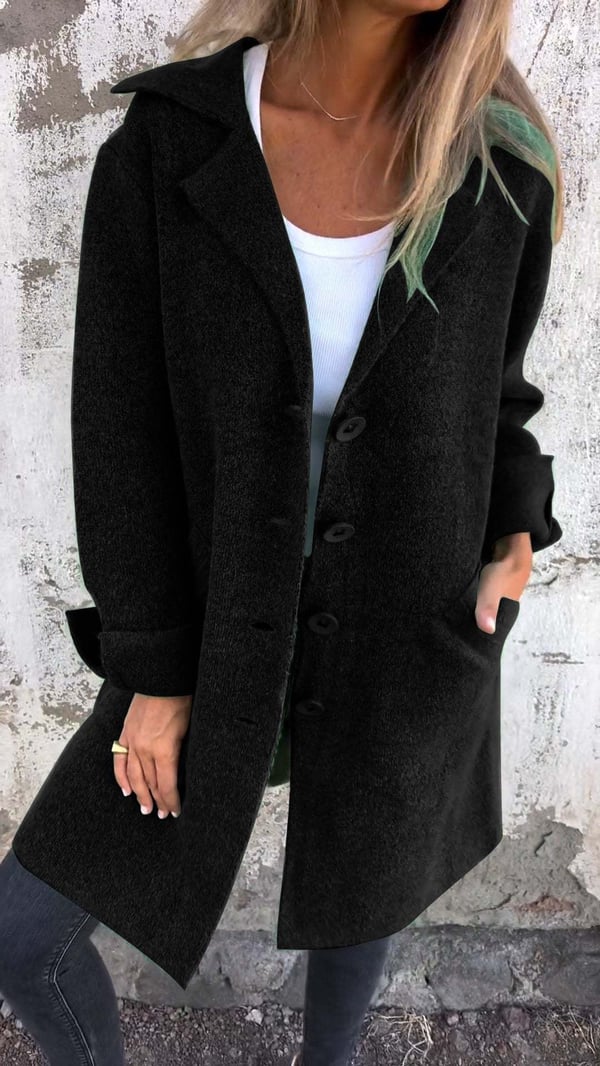 Manteau Long en Laine Mélangée | Élégance et Confort au Quotidien