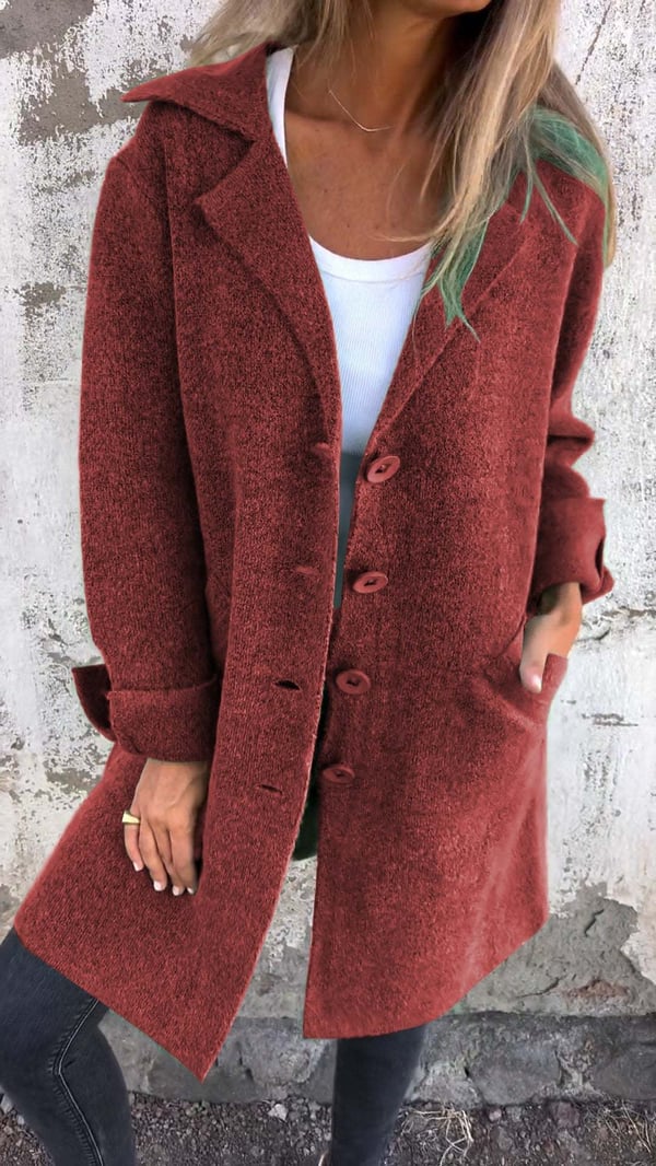 Manteau Long en Laine Mélangée | Élégance et Confort au Quotidien