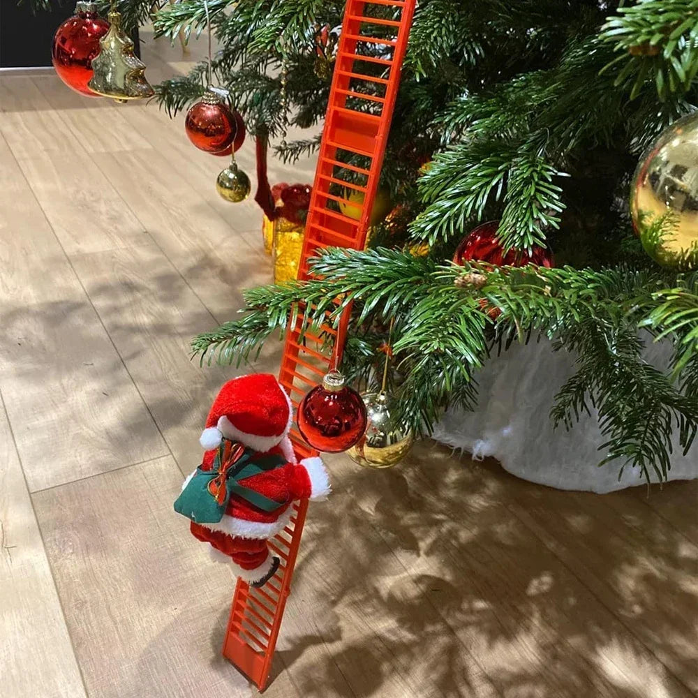 Père Noël Électrique Musical | Décoration Festive pour Sapin de Noël