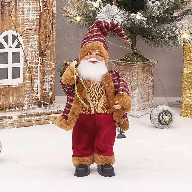 Décoration de Noël Luxe avec Sac Cadeau | Père Noël Festif et Polyvalent