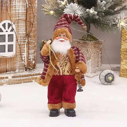 Décoration de Noël Luxe avec Sac Cadeau | Père Noël Festif et Polyvalent