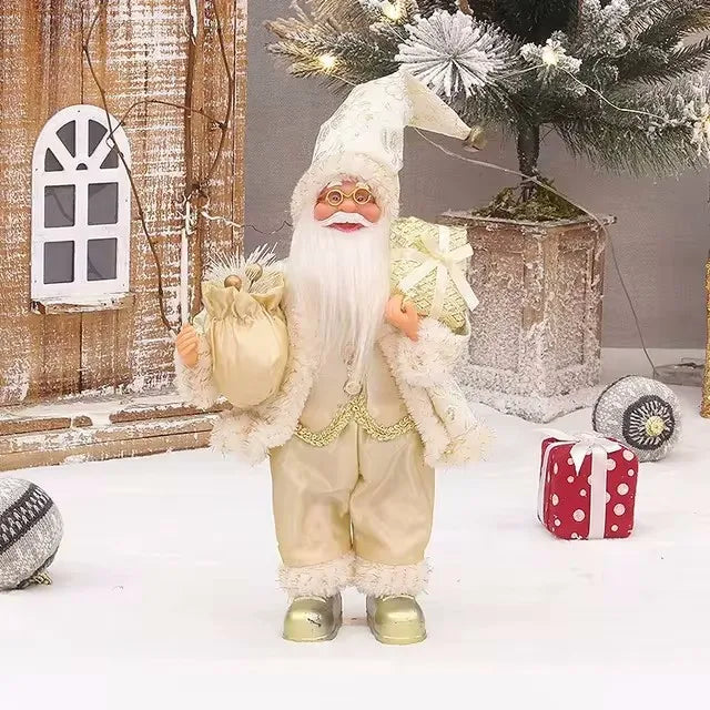 Décoration de Noël Luxe avec Sac Cadeau | Père Noël Festif et Polyvalent