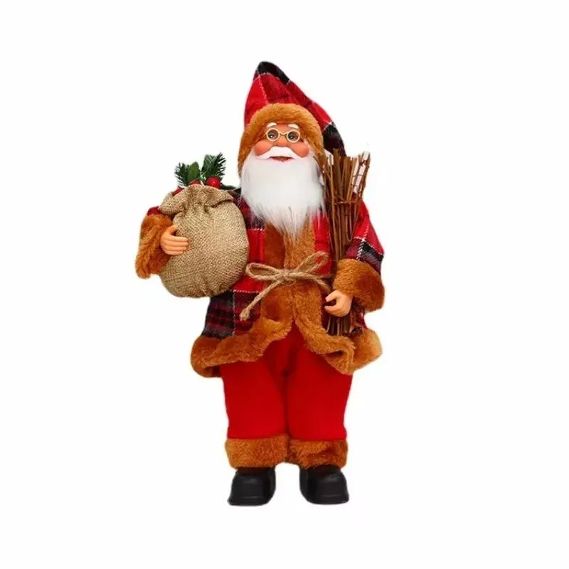 Décoration de Noël Luxe avec Sac Cadeau | Père Noël Festif et Polyvalent