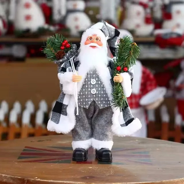 Décoration de Noël Luxe avec Sac Cadeau | Père Noël Festif et Polyvalent