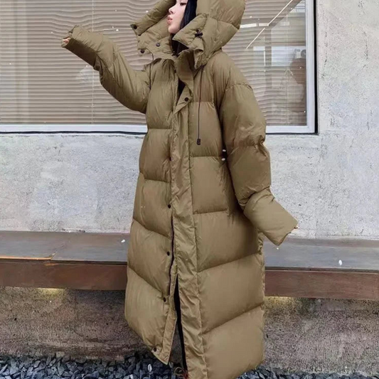 Veste Matelassée Longue à Capuche | Confortable et Stylée pour Hiver