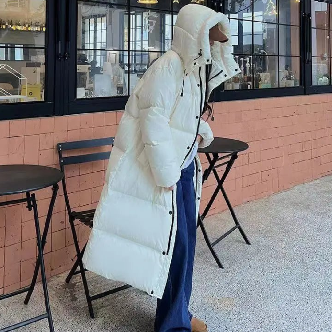 Veste Matelassée Longue à Capuche | Confortable et Stylée pour Hiver