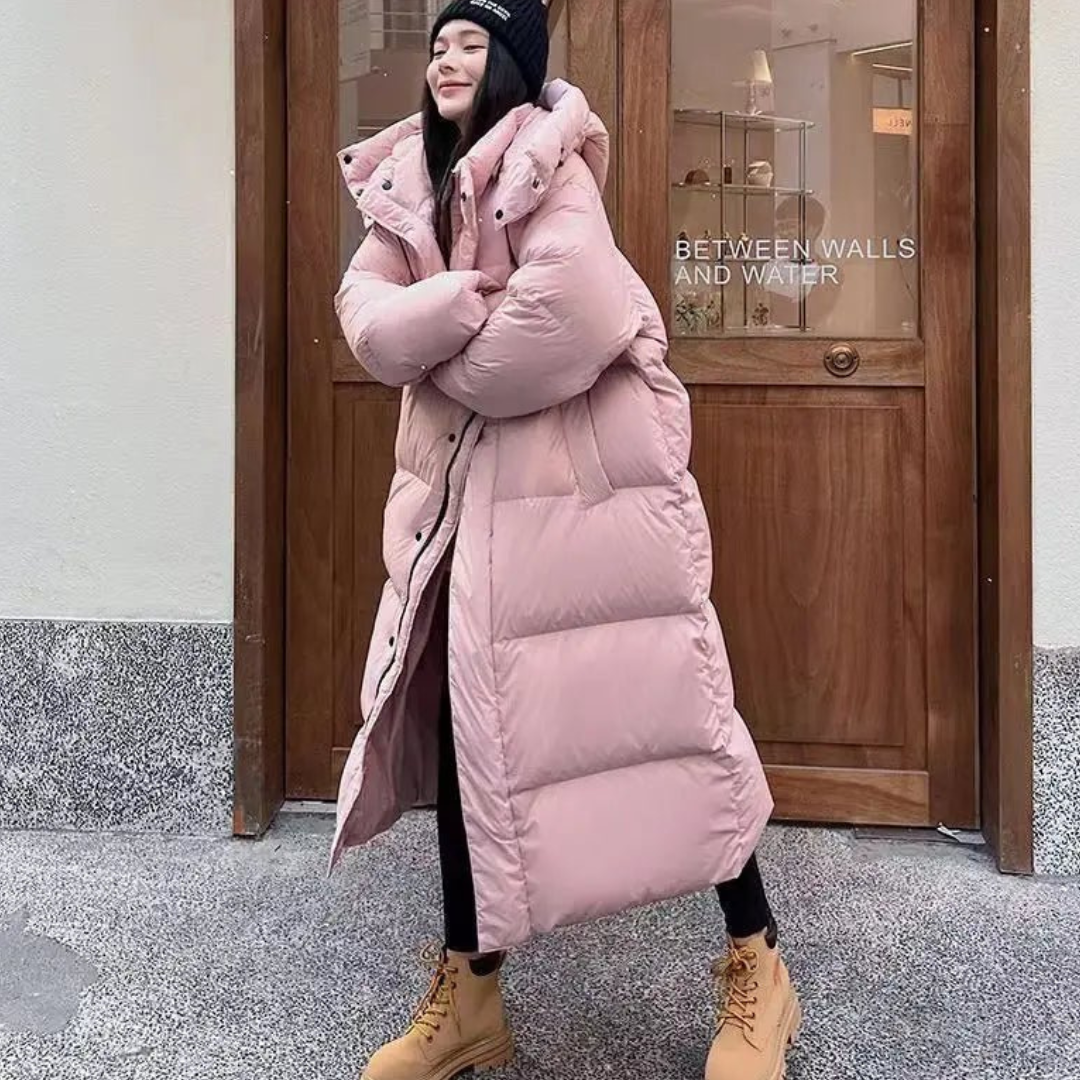 Veste Matelassée Longue à Capuche | Confortable et Stylée pour Hiver
