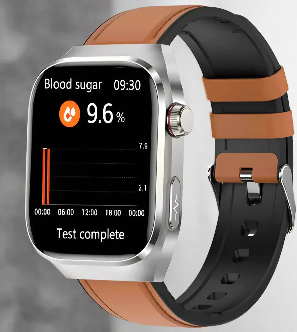 Montre Connectée Santé avec Suivi ECG | Écran AMOLED 2,04 Pouces Étanche