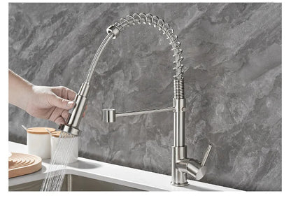 Robinet à Double Sortie pour Cuisine | Design Élégant et Installation Facile