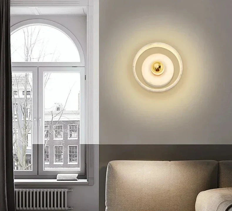 Lampe Murale Wabi-Sabi en Marbre | Élégance Naturelle et Économie d'Énergie
