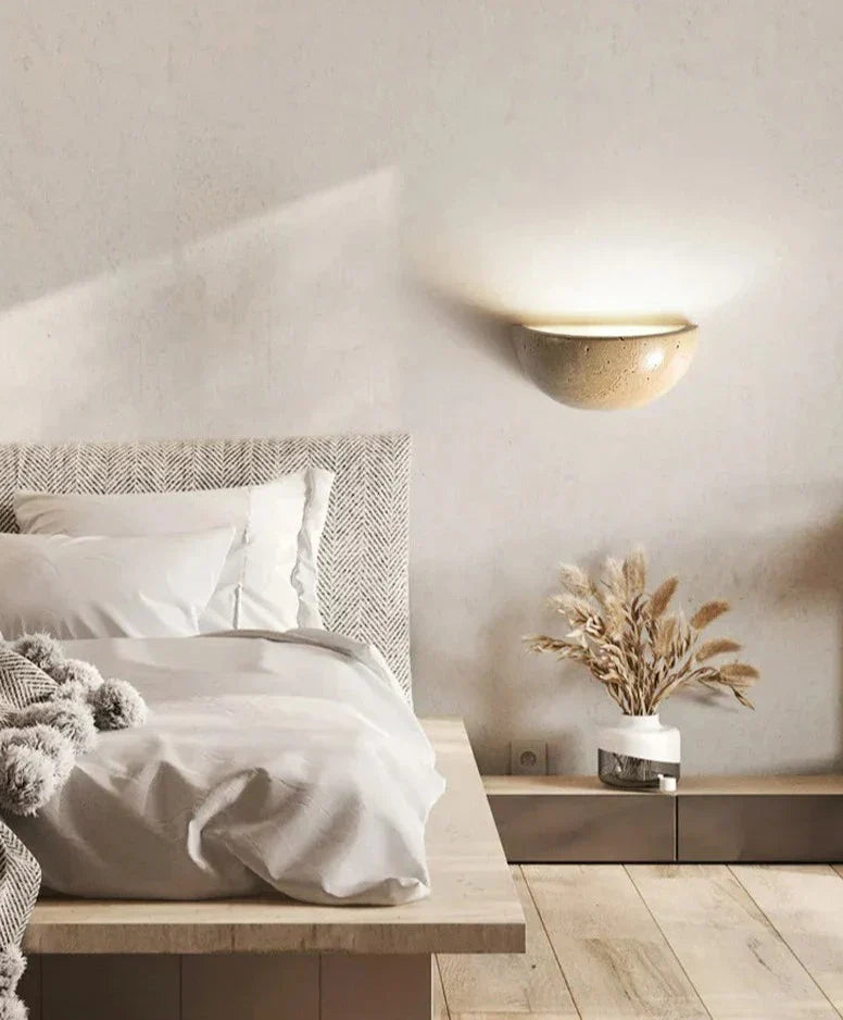 Lampe Murale en Pierre Naturelle | Ambiance Apaisante et Élégante