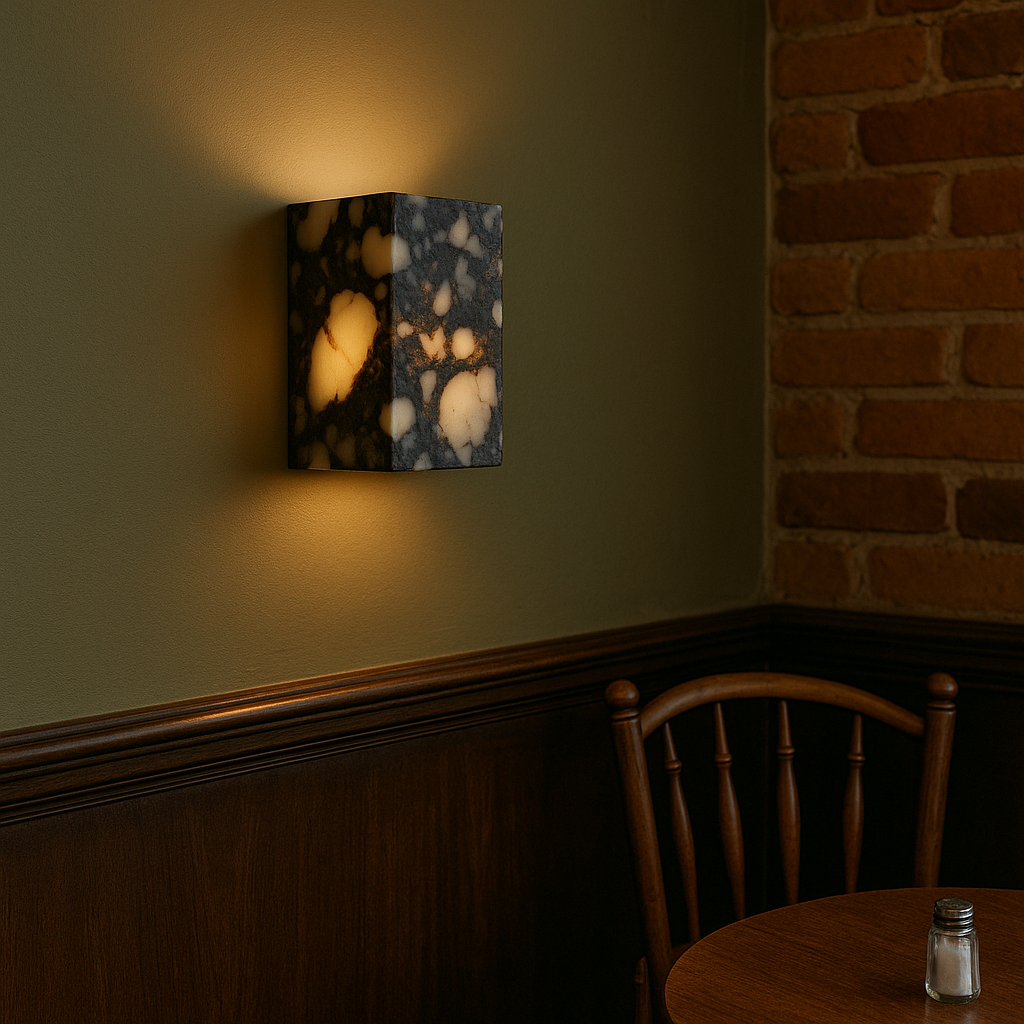 Applique Murale en Marbre | Élégante Lumière Ambiante pour Intérieur