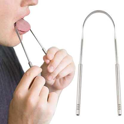 Racleur de Langue en Acier Inoxydable | Hygiène Buccale et Haleine Fraîche