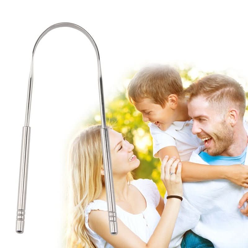 Racleur de Langue en Acier Inoxydable | Hygiène Buccale et Haleine Fraîche
