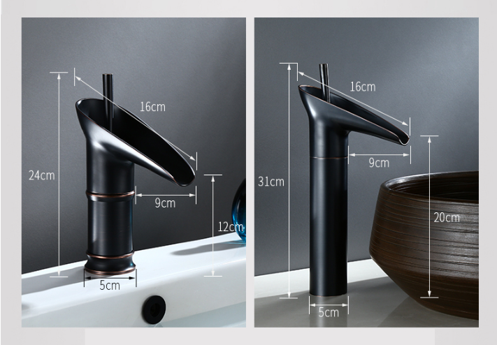 Robinet de Salle de Bain Cascade | Élégance Rétro avec Écoulement Luxueux