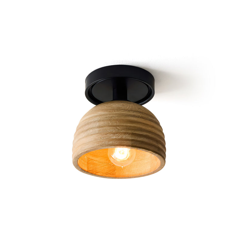 Plafonnier en Bois Naturel | Lumière Ambiante et Atmosphère Cosy