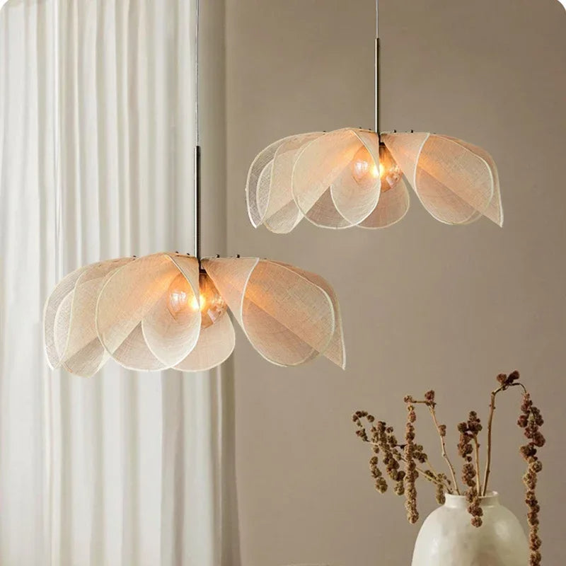 Lampe Suspendue en Tissu Vintage | Élégance et Ambiance Cosy