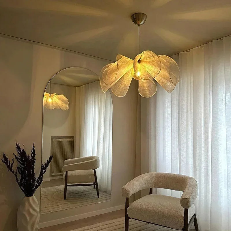 Lampe Suspendue en Tissu Vintage | Élégance et Ambiance Cosy