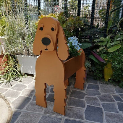 Pot de Fleurs Thème Chiens | Décoratif et Durable pour Intérieur/Extérieur