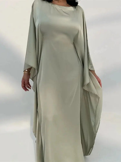 Robe Maxi Élégante pour Femmes | Manches en Cape et Confort Optimal